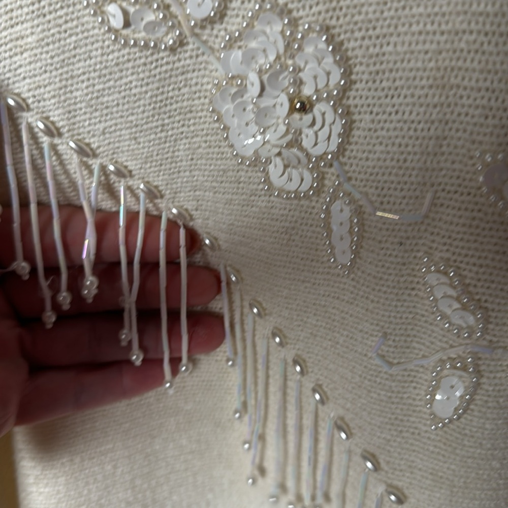 Vtg Sweater Embellished - Picture 8 of 9